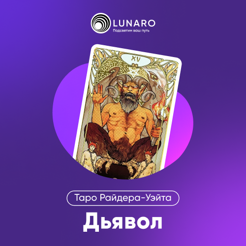 Карта Таро Дьявол: 15 Старший Аркан
